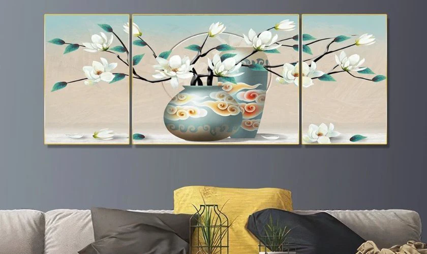 Quà biếu bố mẹ ngày Tết là bộ tranh treo tường
