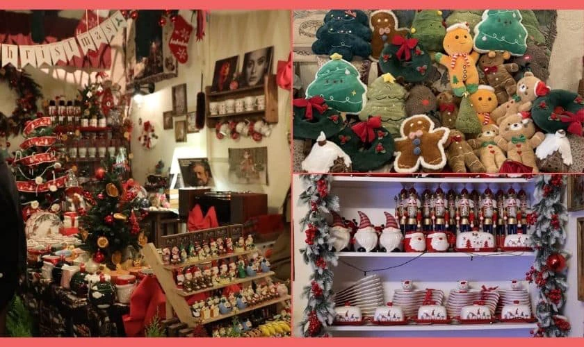 Qu&aacute;n cafe trang tr&iacute; Noel c&oacute; m&aacute;y lạnh