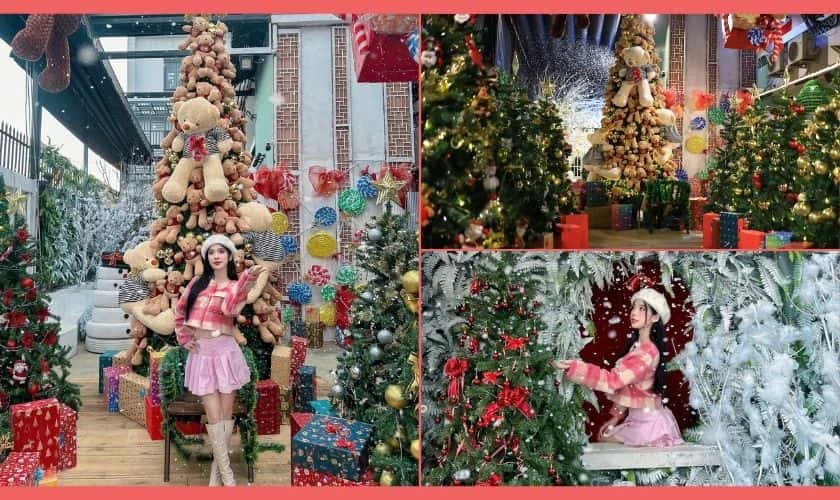 Qu&aacute;n cafe trang tr&iacute; Noel đẹp nhất 