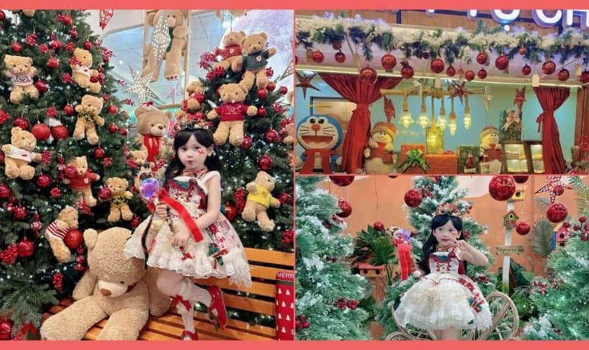 Qu&aacute;n cafe trang tr&iacute; Noel TPHCM ấn tượng