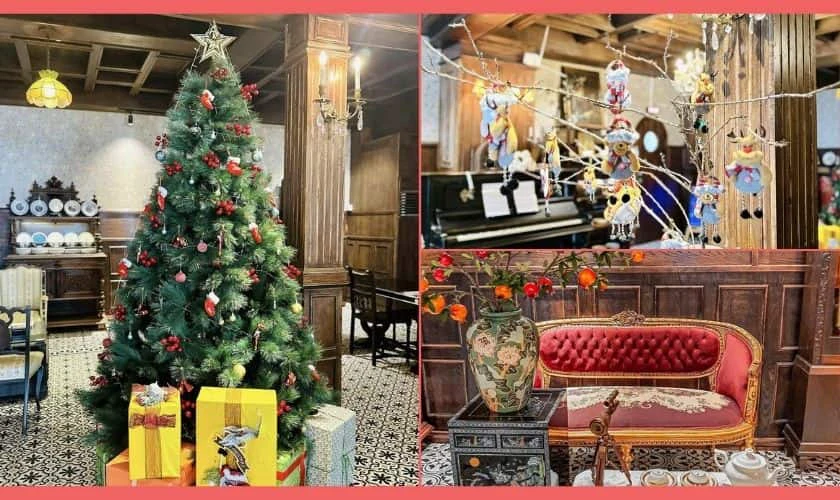 Qu&aacute;n cafe trang tr&iacute; Noel đẹp ở S&agrave;i G&ograve;n ấn tượng