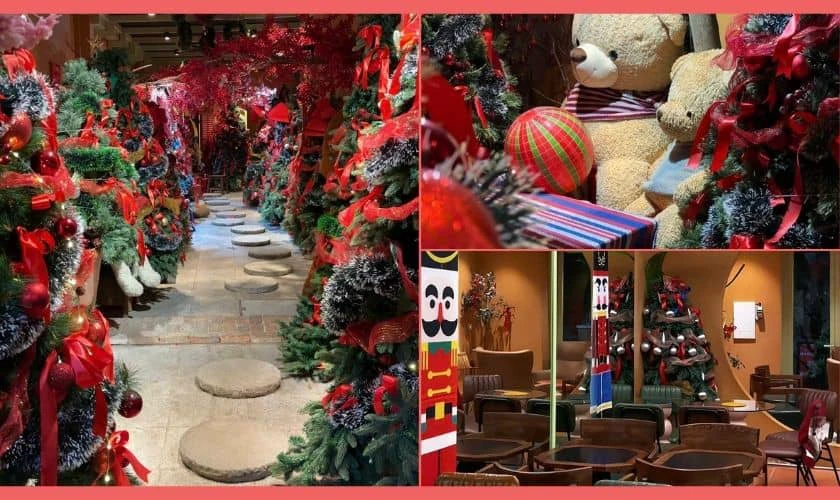 Qu&aacute;n cafe trang tr&iacute; Noel đẹp ở S&agrave;i G&ograve;n nước ngon