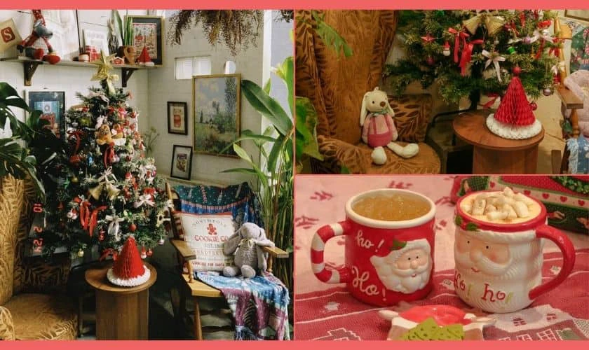 Qu&aacute;n cafe trang tr&iacute; Noel đẹp ở trung t&acirc;m S&agrave;i G&ograve;n 