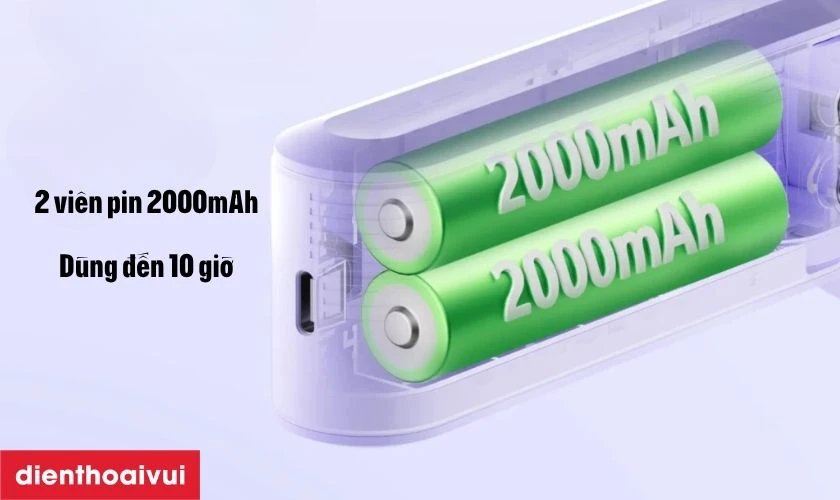 Thời lượng pin v&agrave; khả năng sạc của quạt mini GOOJODOQ