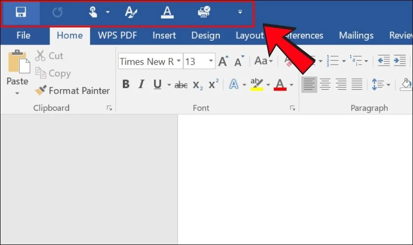 Quick Access Toolbar trong Word l&agrave; g&igrave;?