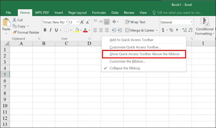 C&aacute;ch di chuyển thanh Quick Access Toolbar đơn giản