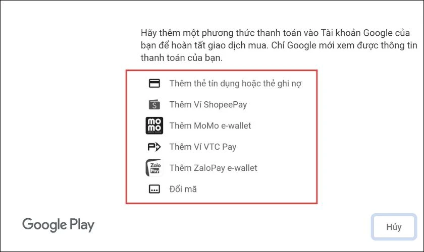 bạn chọn phương thức thanh to&aacute;n rồi điền th&ocirc;ng tin t&agrave;i khoản