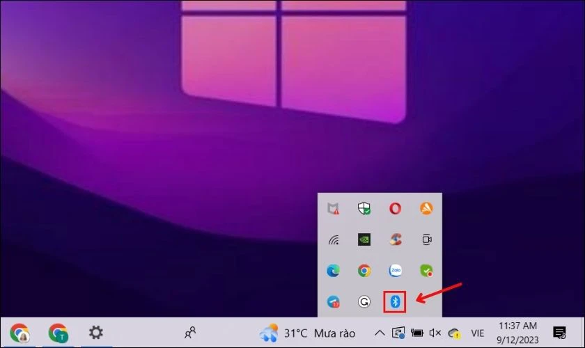 Kiểm tra xem có quên bật Bluetooth trên laptop không?