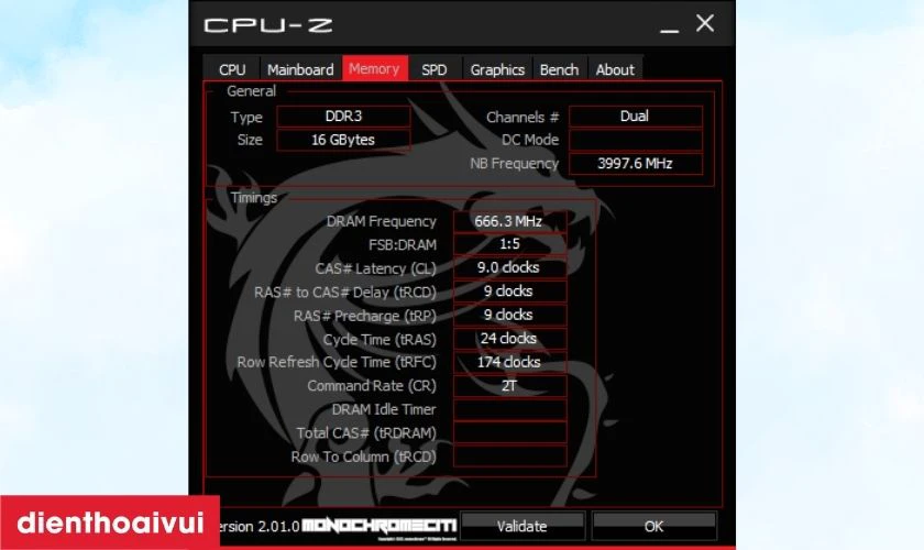 Đọc th&ocirc;ng số bằng CPU-Z