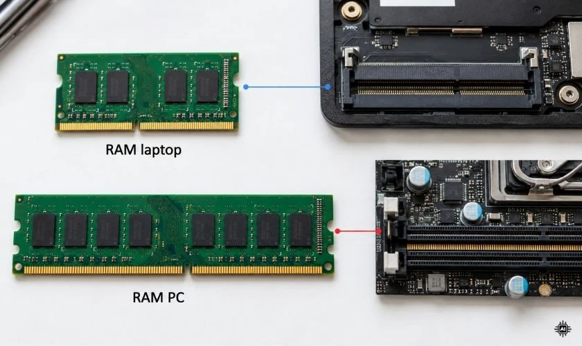RAM laptop và RAM PC khác nhau như thế nào?