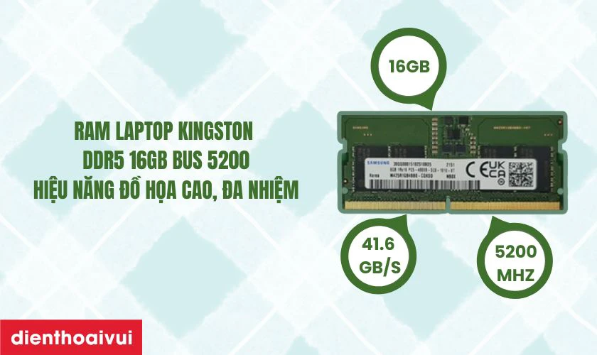 So s&aacute;nh RAM Kingston DDR5 16GB Bus 5200 với sản phẩm tương tự