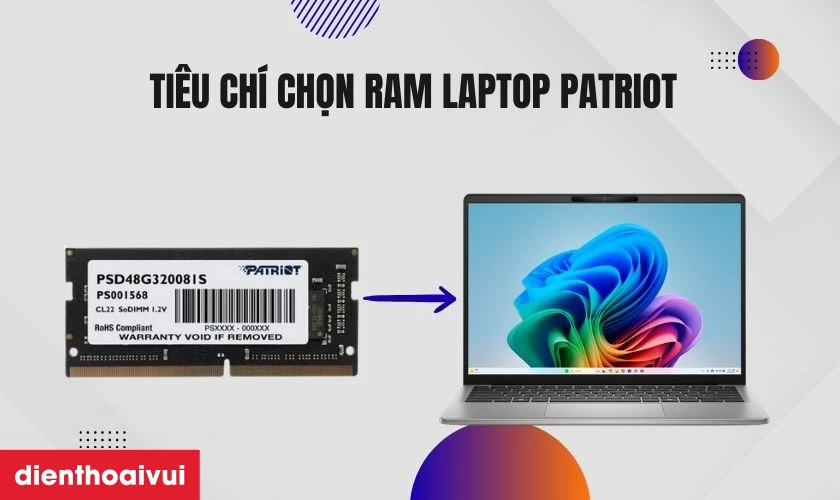 Ti&ecirc;u ch&iacute; chọn RAM laptop Patriot ph&ugrave; hợp