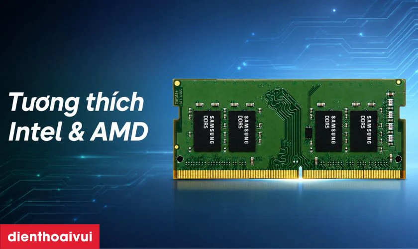 RAM Samsung DDR5 8GB BUS 4800 tương th&iacute;ch với nhiều d&ograve;ng laptop