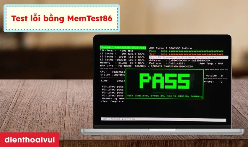 Test lỗi bằng MemTest86