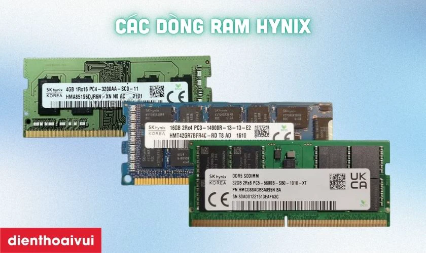 C&aacute;c d&ograve;ng RAM SK Hynix phổ biến hiện nay