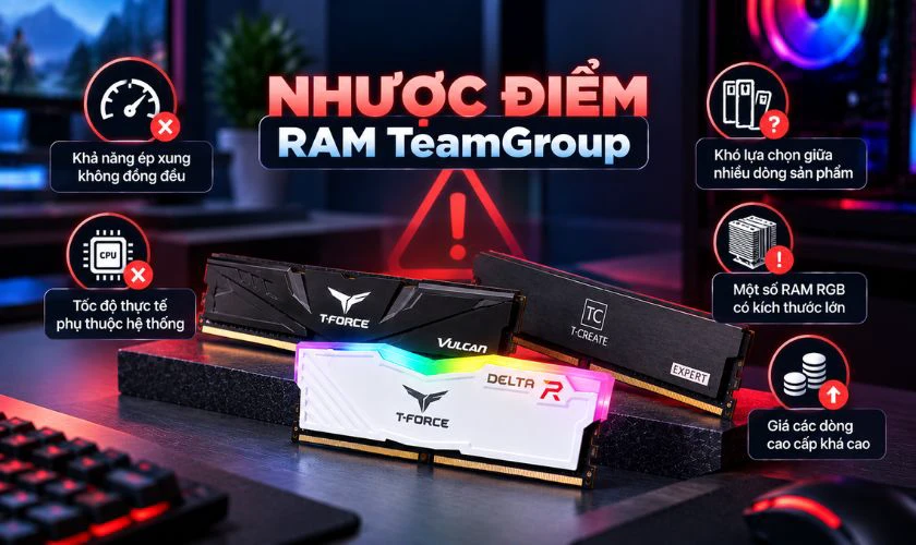 RAM TeamGroup có tốt không - Nhược điểm