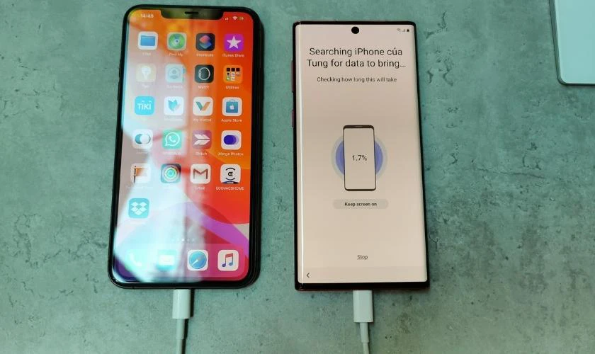 Có cách nào chuyển dữ liệu từ iPhone sang Android bằng dây cáp không