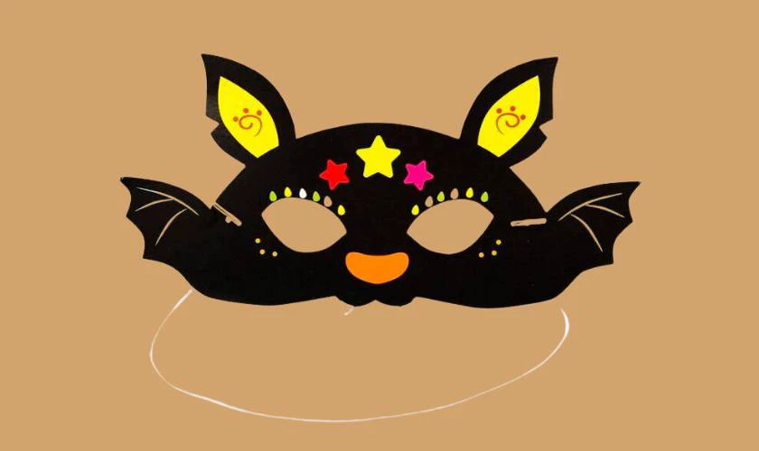 Làm mặt nạ Halloween bằng giấy bìa cứng dễ thương