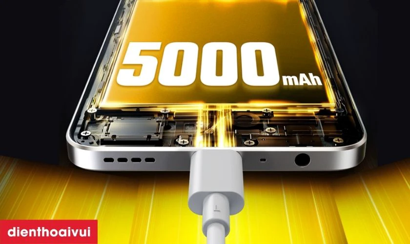 Dung lượng pin khủng 5000 mAh