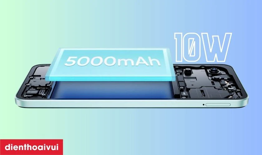 M&aacute;y được trang bị vi&ecirc;n pin lớn 5000mAh