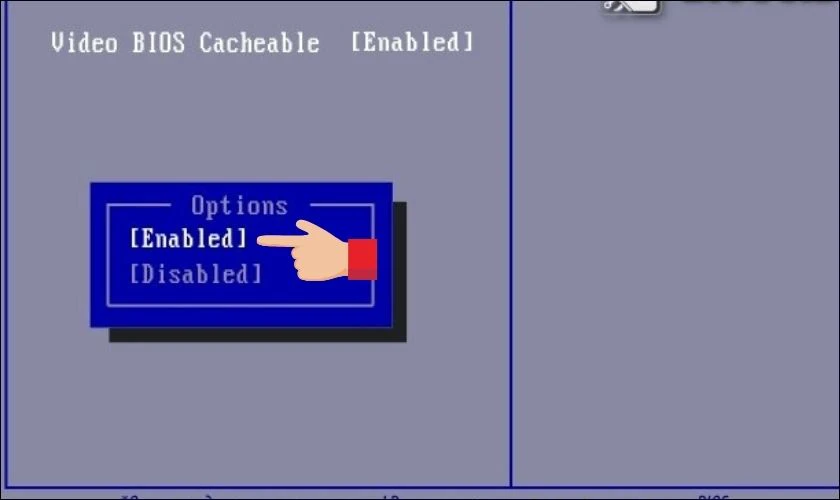 Sử dụng ph&iacute;m để chuyển trạng th&aacute;i Enabled