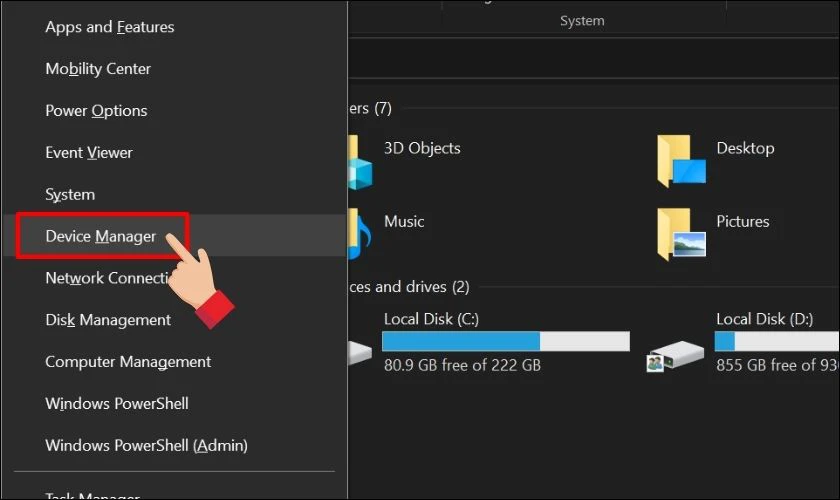 Mở nhanh Device Manager bằng tổ hợp ph&iacute;m tắt