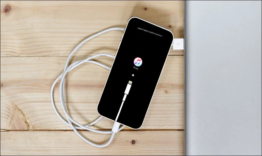 Sử dụng c&aacute;p USB để kết nối iPhone với Macbook