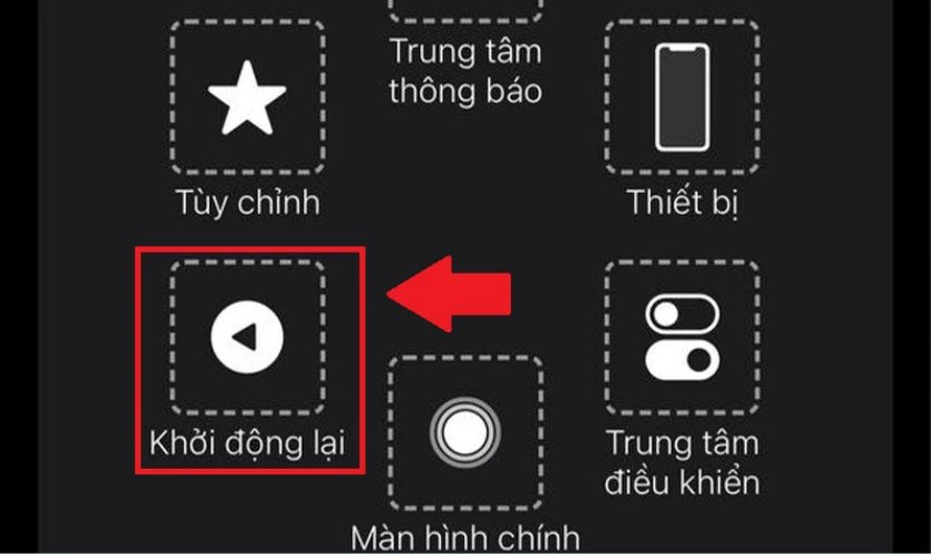 Vào biểu tượng để thay đổi tính năng Khởi động lạ