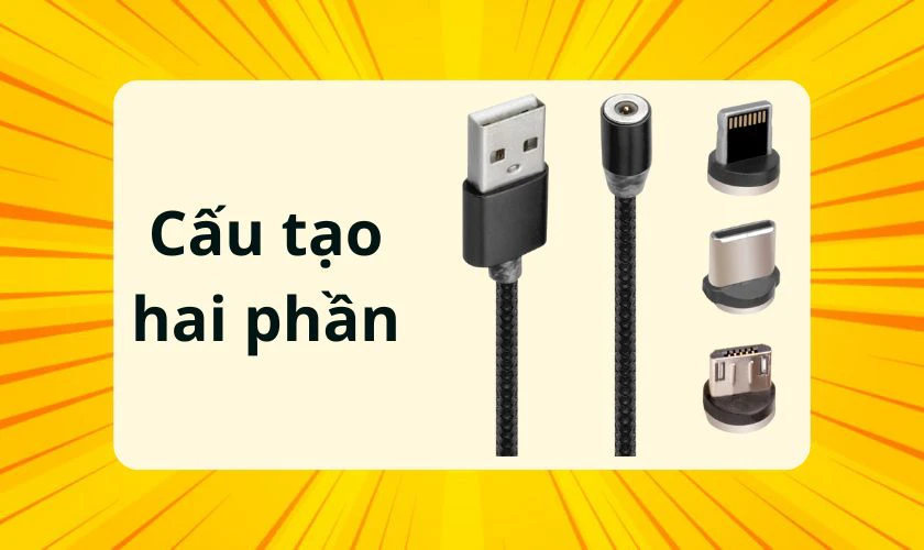 Cấu tạo của c&aacute;p sạc nam ch&acirc;m
