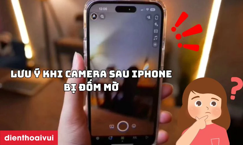 Lưu &yacute; khi camera sau iPhone bị đốm mờ