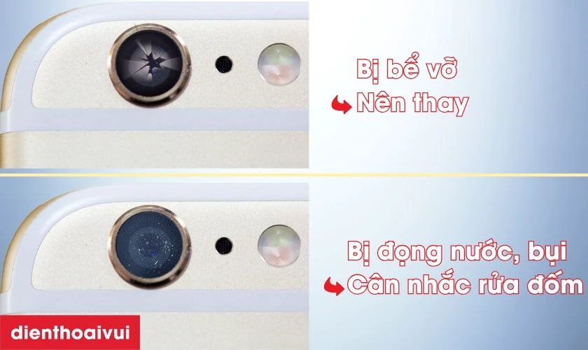 Trường hợp n&ecirc;n rửa, trường hợp n&ecirc;n thay camera