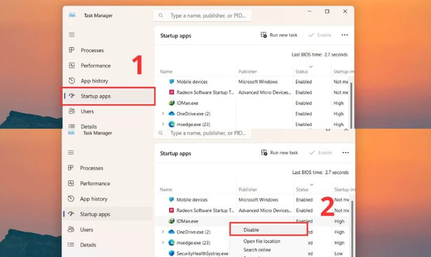 Tắt bớt phần mềm khởi động c&ugrave;ng hệ thống để sửa lỗi Runtime Error