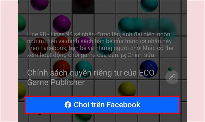 Chọn chơi game trên Facebook