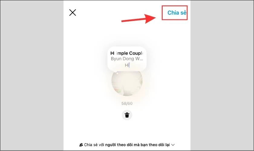Chọn người muốn chia sẻ ghi chú và chia sẻ