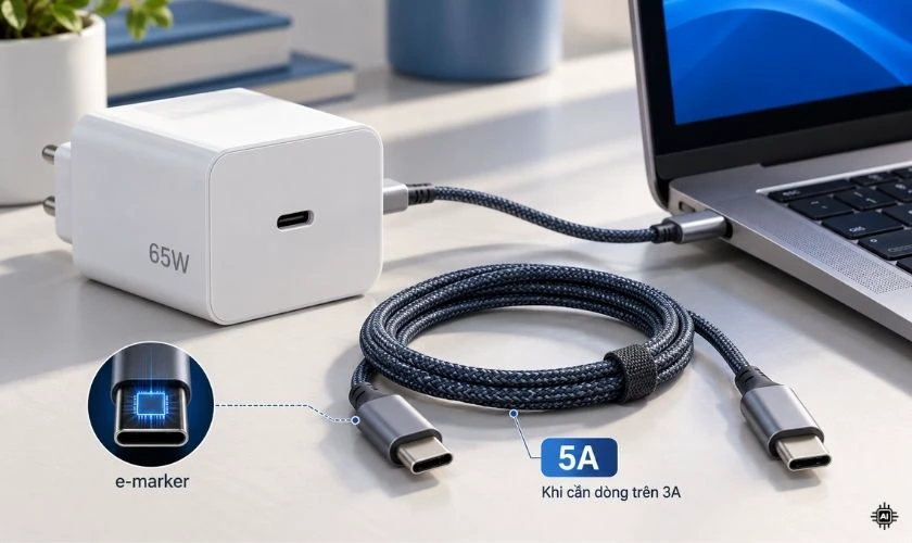 Chọn cáp sạc đáp ứng công suất yêu cầu