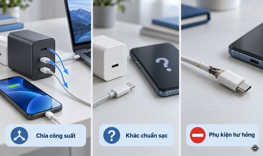Những trường hợp cần lưu ý khi dùng sạc 65W cho 45W
