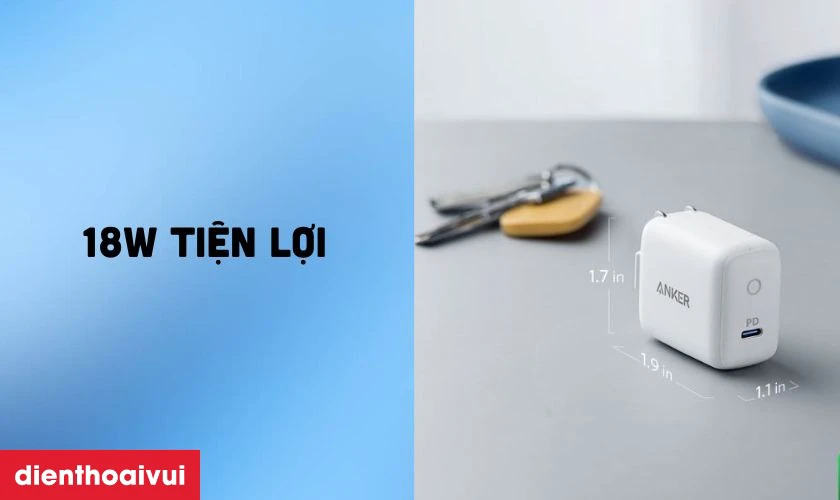 Sạc nhanh 18W tiện lợi