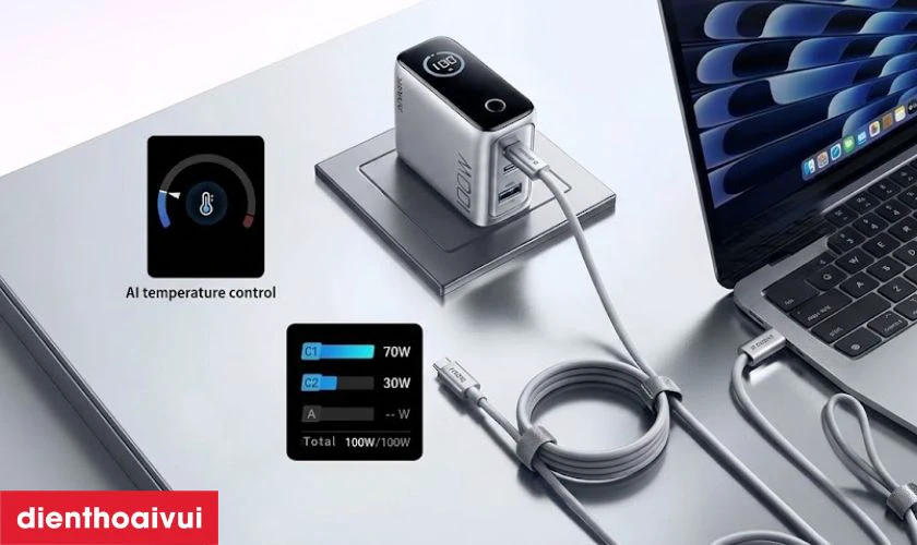 Cáp USB-C đi kèm B121B mang lại tiện ích gì khi sử dụng?