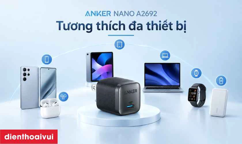 Sạc Anker Nano A2692 1C 45W tương thích với thiết bị nào?