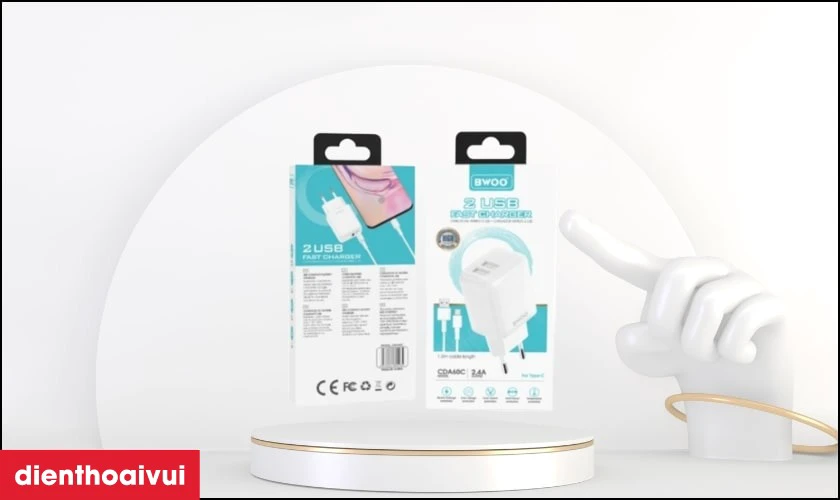 Hướng dẫn chọn v&agrave; sử dụng sạc BWOO 2 cổng USB-A k&egrave;m c&aacute;p Micro EU CDA60V an to&agrave;n