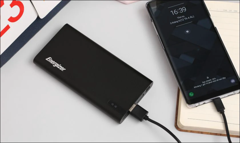 ENERGIZER 20.000 mAh UE20012PQ Đen hiệu suất cao, sạc nhanh an to&agrave;n