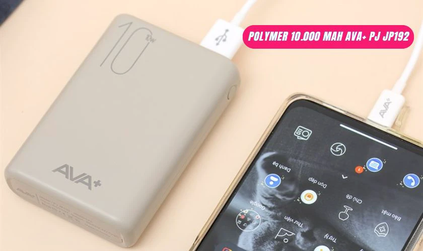 Sạc dự ph&ograve;ng Polymer 10.000 mAh AVA+ PJ JP192