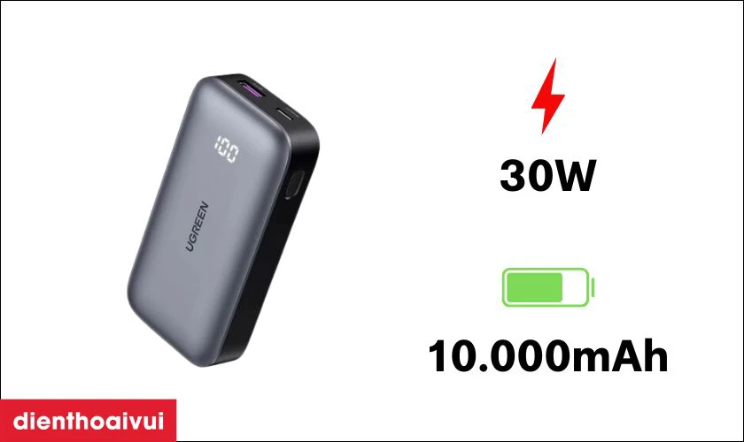 Pin sạc dự ph&ograve;ng Ugreen sạc nhanh 30W PB502 25185