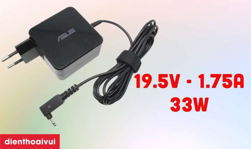Th&ocirc;ng tin chi tiết về sạc laptop ASUS 19.5V-1.75A 33W đầu trung