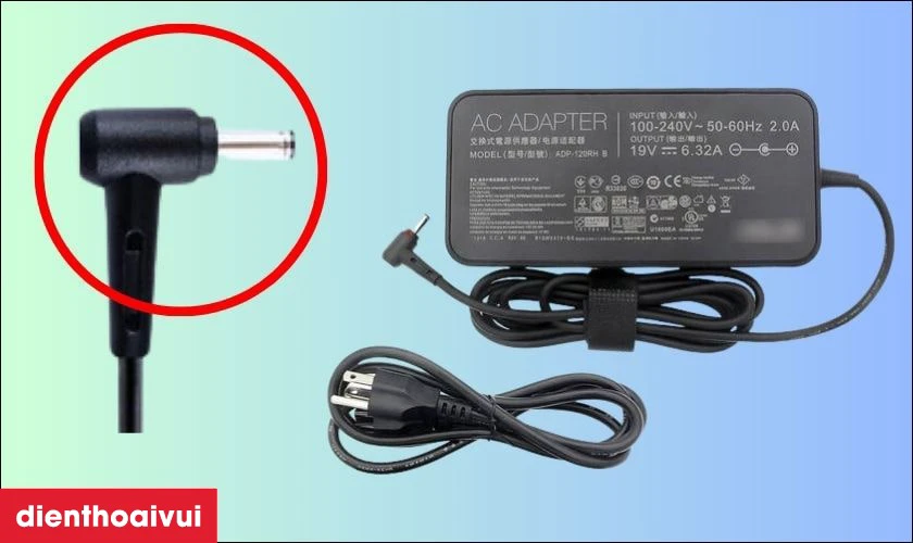 M&ocirc; tả sản phẩm sạc laptop Asus 6.32A 120W