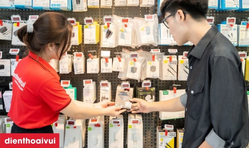 Mua sạc d&acirc;y nguồn 3 chấu ch&iacute;nh h&atilde;ng tại Điện Thoại Vui