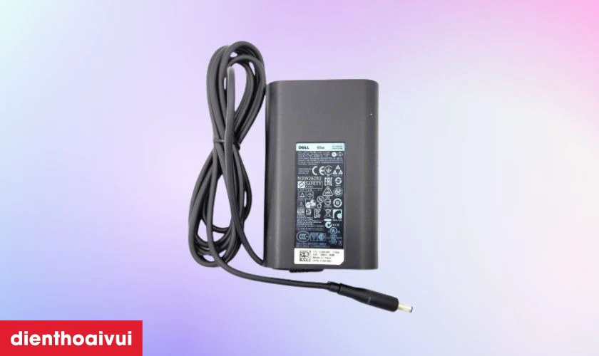 Sạc laptop Dell 19.5v 3.34A 65W oval ch&acirc;n kim nhỏ