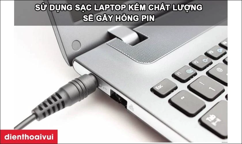 T&aacute;c hại của việc d&ugrave;ng sạc laptop Dell k&eacute;m chất lượng, c&oacute; hỏng pin?