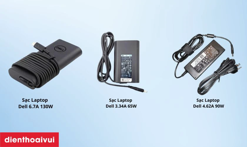 So s&aacute;nh sạc DELL 6.7A 130W với c&aacute;c sản phẩm tương tự