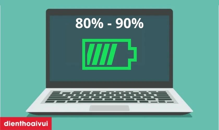 Nên để laptop Lenovo sạc đến bao nhiêu % trước khi ngắt sạc?